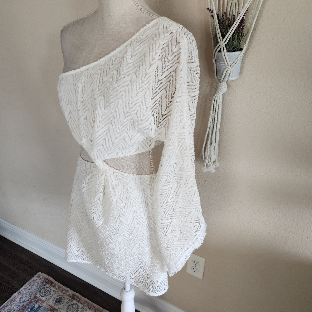 Ramy Brook Lace Henrietta Cutout One Shoulder Dress Size M NWT Festival - Picture 4 of 15
